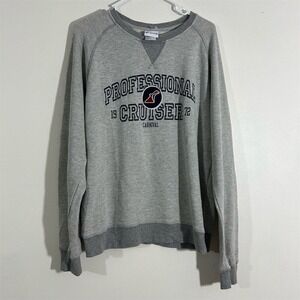 Carnival Men's Vintage Graphic Crew Neck Sweatshirt Gray Size L